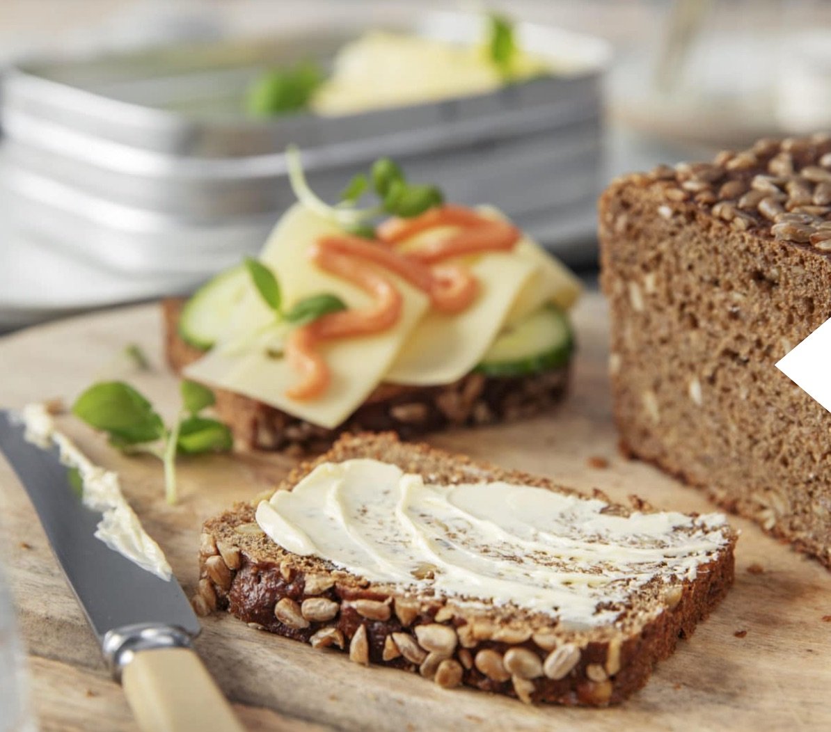 Brødskive med Vita hjertego smør